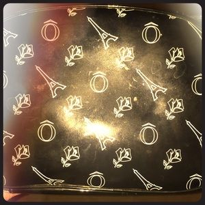 Lancôme makeup bag with Rose & Eiffel Tower print